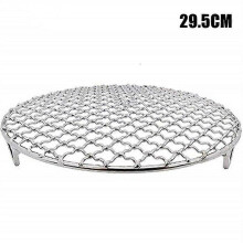 (29.5CM) Grelha de Grelhar em Aço Inoxidável Redonda para Churrasco, Forno e Cozimento