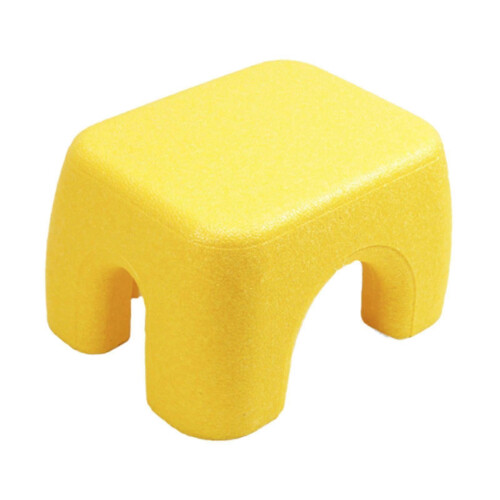 (Yellow) Kids Stool Foam Rounded Edges Lightweight Step Stool for Children EPP Material