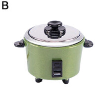 (Green) Panela de Arroz em Miniatura Modelo Cozinha Liga Brinquedo 3x3x3 cm
