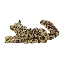 (leopard) 3D geprint realistisch luipaard beeldje, beweegbare gewrichten, decoratie voor kantoor desktop en boekenplank