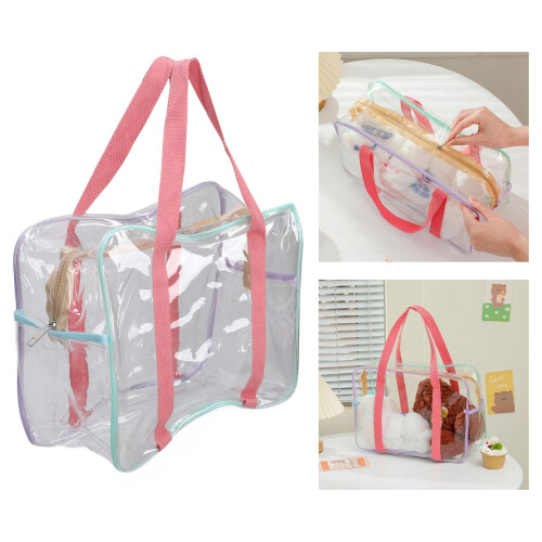Transparente Handtasche L, PVC, griffig 1