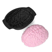 (Black) Silikonowa forma do ciasta mózgu, 24,4 7,9 cm, do wypieków i deserów na Halloween