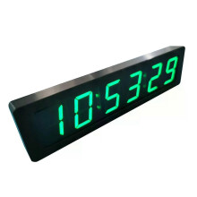(GREEN) Relógio Digital LED 6 Bits com GPS Beidou Sincronização Automática, Alarme, Temperatura, Brilho Automático, Alimentação Tipo-C
