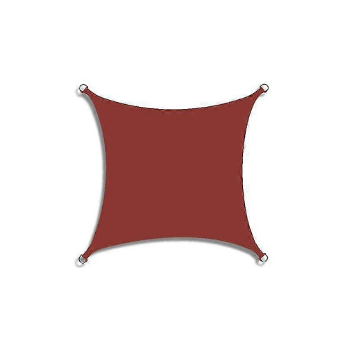 (Rust Red) Toldo de Sol Retangular 4x4 Metros Poliéster Impermeável com Anéis D para Jardim