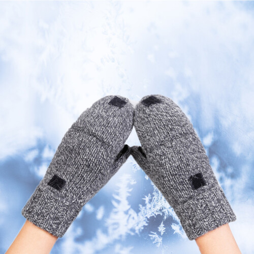 Gestrickte Handschuhe Klappe 1