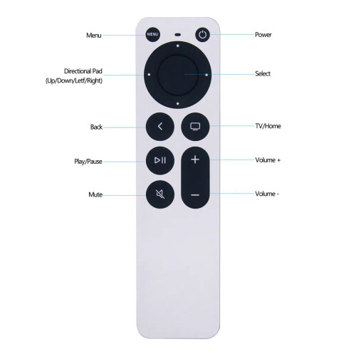 Comando remoto compatível com Apple TV 3 4 5 6 7, 4K e HD, modelos A2540 e A2854 1