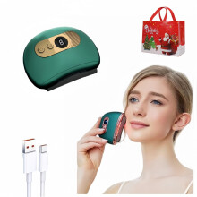 Elektrisch verwarmd Gua Sha-massageapparaat als kerstcadeau voor gezichtsverjonging en anti-aging steentherapie.