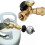 Propan-Tank-Adapter wandelt Serviceventil in QCC1- oder Typ-1-Schlauch und Regler um, Messing 2