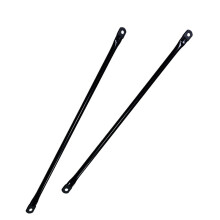 Aste di ricambio in metallo per altalena da giardino, barra tonda per seduta, confezione da 2, colore nero, 80,5 cm