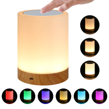 LED nočná lampa, dotyková, stmievateľná, stolová lampa, na batérie, 6 farieb