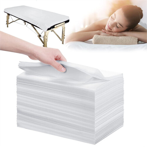 (White) 20PCS Disposable Waterproof Massage Table Sheets, 80x180cm Spa Bed Covers 1