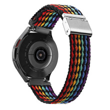 Elastisk rem til Samsung Galaxy Watch5 4 3 41 mm, hurtigutløsende fjærstenger, flettet sportsrem med magnetisk lås, lett vannavstøtende nylon
