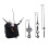 (Clock movement(A type)) 3PCS DIY Wall Clock Quartz Movement Repair Kit Replacement Parts Tool Set 2