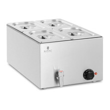 Bain-marie chauffe-plat bain-marie bain-marie professionnel 600 watts 4 x GN 1/4 robinet de vidange