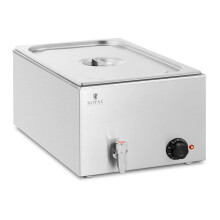 Bain-marie chauffe-plat bain-marie professionnel 600 watts 1 x GN 1/1 robinet de vidange 14_0004217