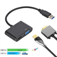 USB 3.0 auf HDMI VGA 2-in-1 Adapter