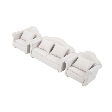 1:12 Mini Sofa 3-tlg mit Kissen
