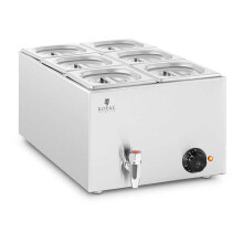 Bain-marie - 600 watts - 6 x GN 1/6 - robinet de vidange 14_0004221