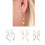 (Rainbow) 1 Pair Simple Spiral Threader Earrings - Irregular Helix Wave Curve Ear Cuff 2