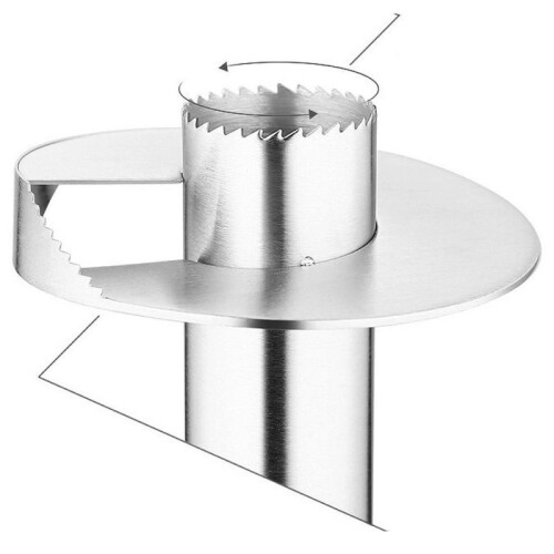 Pineapple Corer and Slicer, Stainless Steel, Detachable Handle, Black Handle, Kitchen Tool, Fruit Preparation 1
