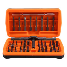 Magnetic Ratchet Screwdriver Set, Precision Bits, Non-Slip Handle, Repair Tool Kit for Electronics Car