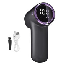 USB Portable Fabric Defuzzer Digital Household Remover with 5 Speeds for Clothes Linens and Carpets Grey