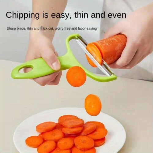 Vegetable Peeler Plastic - Sharp Stainless Steel Blade, Ergonomic Handle, Easy to Clean, Compact, Green 1
