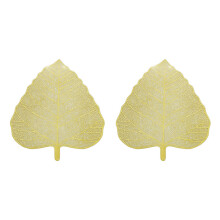 2X New Stainless Steel Handmade Leaf Shape Tea Strainer, Tea Infuser , Tea Filter, Perfect for Loose Leaf Tea (Gold)