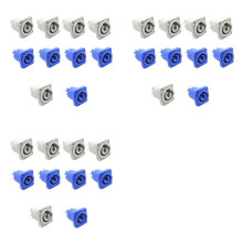 30Pcs 3 PIN 20A 250V AC Powercon Connector Socket NAC3MPA-1 NAC3MPB-1 Output Connector and Grey White