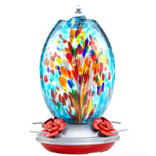 Muse Garden Hummingbird Feeder voor Buiten, Handgeblazen Glas, Tuin Decoratie, Unieke Cadeaus