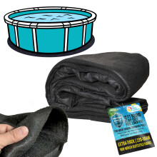 U.S. Pool Supply Armour Shield 12-Foot Round Heavy Duty Pool Liner Pad for Above Ground Swimming Pools - Protects Pool Liner, Prevents Punctures, Weed