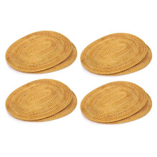 8 Pcs Oval Rattan Placemat,Natural Rattan Hand-Woven,Tea Ceremony Accessories,Suitable for Dining Room, Kitchen,Etc