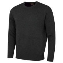 (XXXL, Charcoal) Oscar Jacobson Mens Westfield Crew Neck Soft Knit Golf Sweater