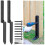 Estacas de Reparación de Poste de Cerca de Acero Resistente Epcee, Anclaje de Poste de Cerca (2 Pack/Negro) 1