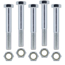 Grad 5 Skärbultar för Rotorklippare 1/2" x 3-1/2" med Nylock-mutter - 5-pack