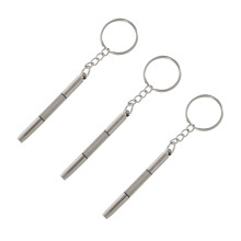 3X 3In1 Alloy Screwdriver Key Ring Watch Glasses Repair Tool