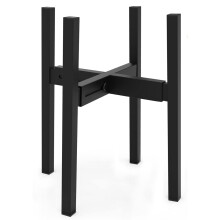 DDPow Schwerer Pflanzenständer für 10"-16" Pflanztöpfe, Innen/Außen, Verstellbarer Metall Pflanzenständer (Schwarz 1 Pack)