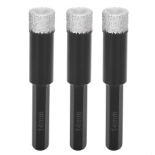 Vakuum-gelötete Diamantbohrer 14mm 3er