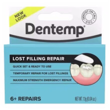 6 x Dentemp Lost Filling Dental Repair 6+ Repairs 1.1g