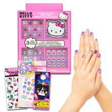 Set de Stickers de Arte de Uñas Hello Kitty para Niñas - Incluye Uñas Adhesivas, Tatuajes, Stickers y Más