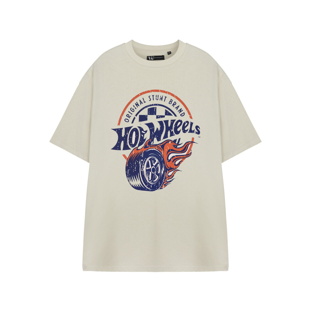 Hot Wheels (Xx-Large) Short Sleeved T-Shirt (Mens Beige)