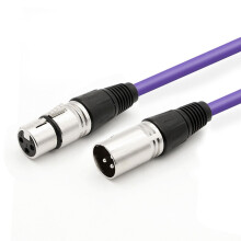 DREMAKE Cavo XLR da 15 metri - XLR Maschio a XLR Femmina Bilanciato per Microfono, Palco, DJ - Viola