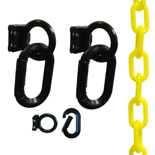 Kit de muelle de carga Mr. Chain, amarillo, cadena de plástico de 2 pulgadas (72302)