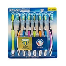 Oral B Cross Action Advanced Zahnbürste Mit Bakterien Guard Borsten, 8er Pack