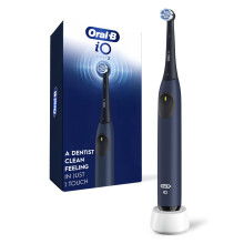 Oral-B Oplaadbare Elektrische Tandenborstel, iO2, 3 Reinigingsmodi, Automatische Druksensor, Donkerblauw