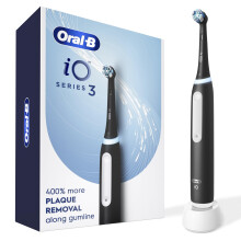 Oral-B Oplaadbare Elektrische Tandenborstel, iO3 Clean & Protect, 3 Reinigingsmodi, Druksensor, Zwart