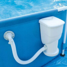 Summer Waves SFX600 Skimmer Filter Pump Assembly with X600 Pump for Above Ground Pools, White