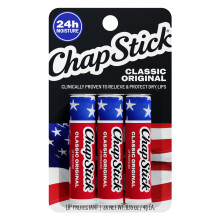 ChapStick Classic Original Läppbalsam Set, Americana Collection, 3-Pack, 0.15 Oz Varje