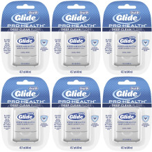 Oral-B Glide Pro-Health Deep Clean Cool Mint Flavor Floss 40 M (Pack of 6)