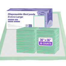 MILDPLUS Alèses jetables 36'' X 36'' sous-draps extra larges pour incontinence (50 pièces)